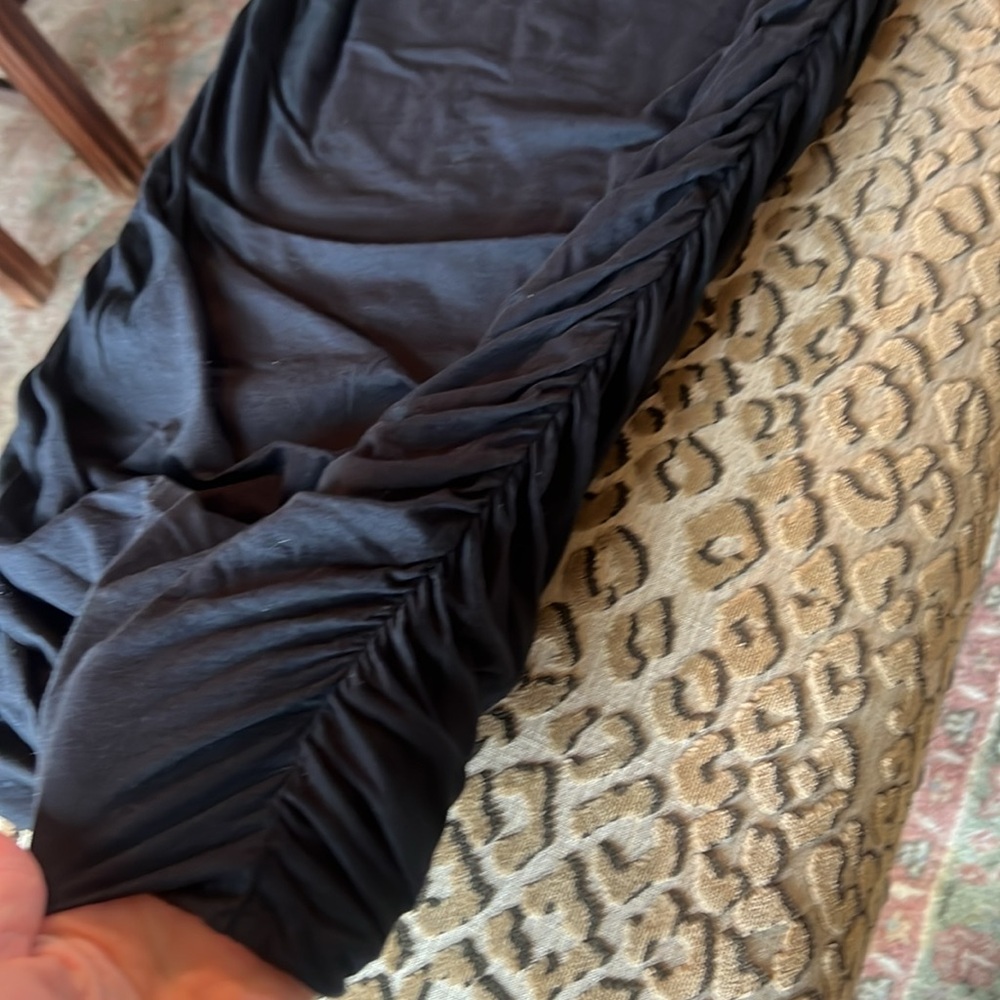 Velvet Graham & Spencer black super soft cotton pencil skirt with ruching! - Picture 6 of 14